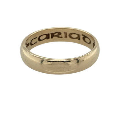9ct Gold Clogau Cariad 4mm Wedding Band Ring
