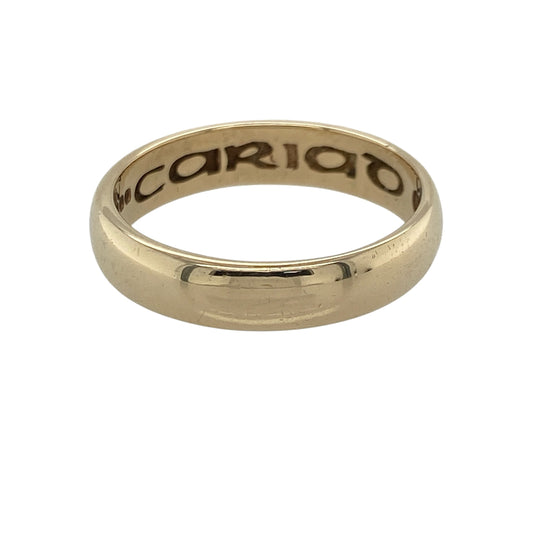 9ct Gold Clogau Cariad 4mm Wedding Band Ring