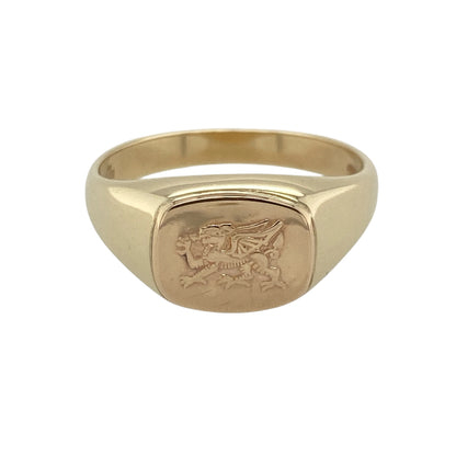 9ct Gold Welsh Dragon Clogau Signet Ring