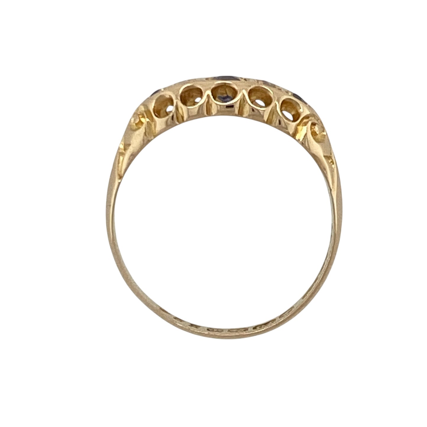 18ct Gold Diamond & Sapphire Vintage Ring