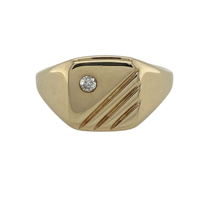 9ct Gold & Diamond Signet Ring