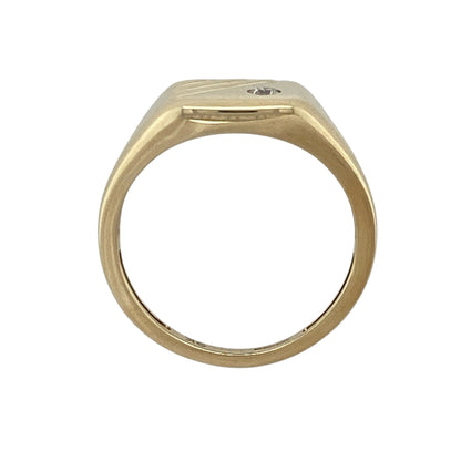 9ct Gold & Diamond Signet Ring