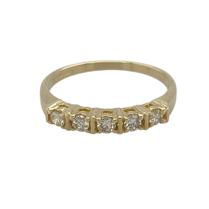 9ct Gold & Diamond Band Ring