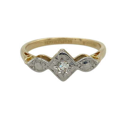 18ct Gold & Platinum Diamond Vintage Ring