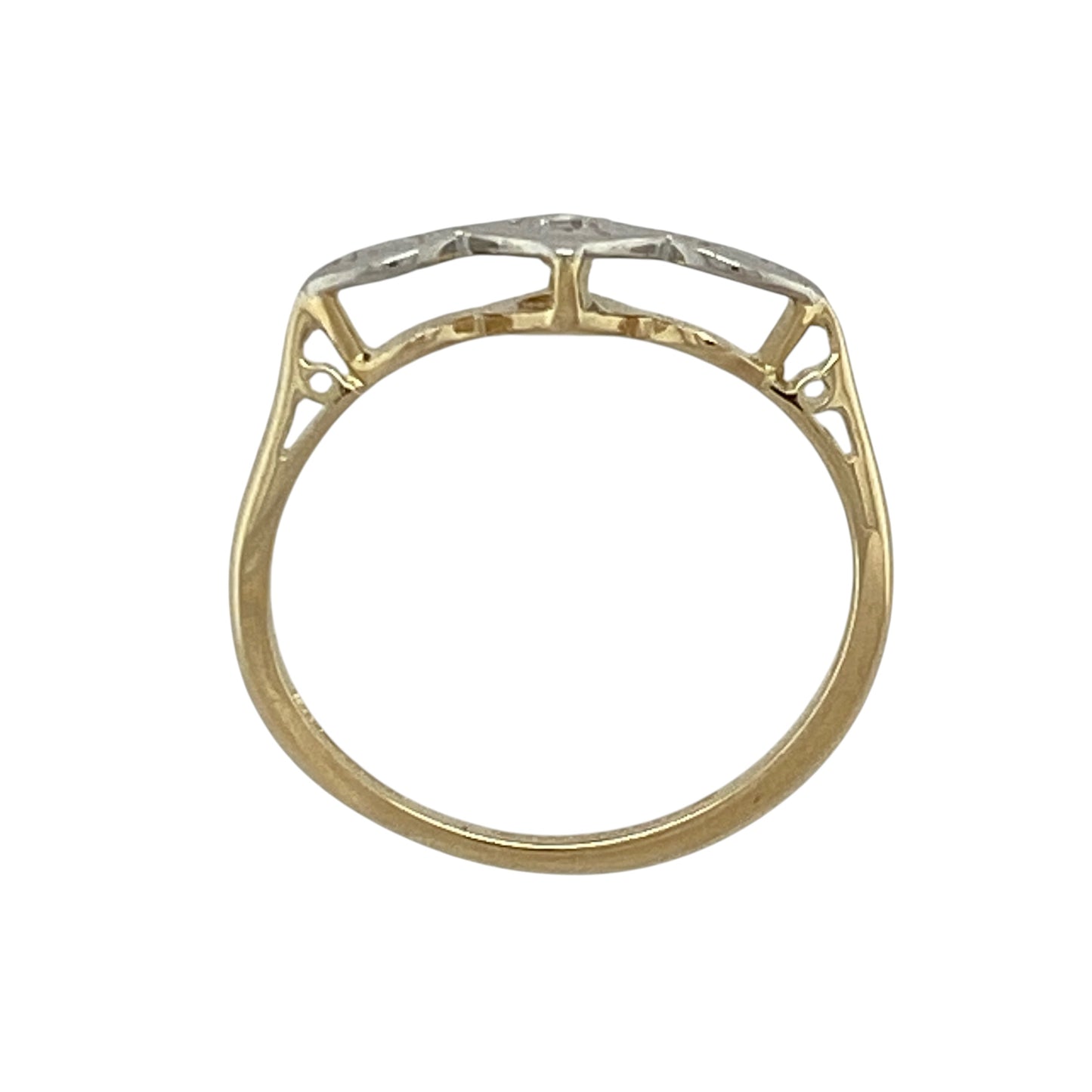 18ct Gold & Platinum Diamond Vintage Ring