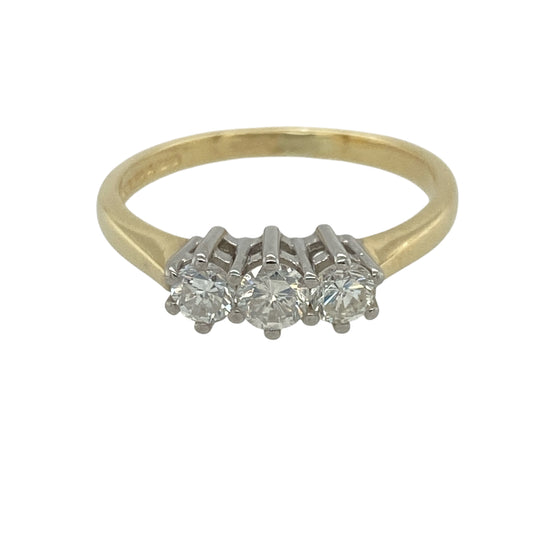 18ct Gold & Diamond Trilogy Ring