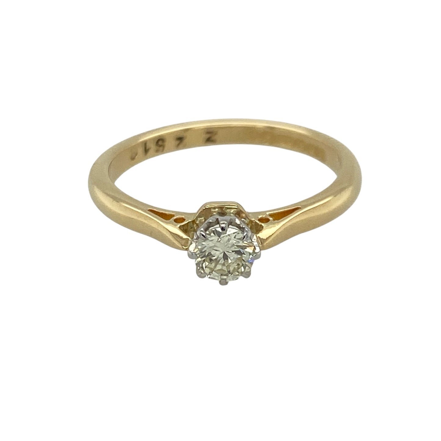 18ct Gold & Diamond Solitaire Ring