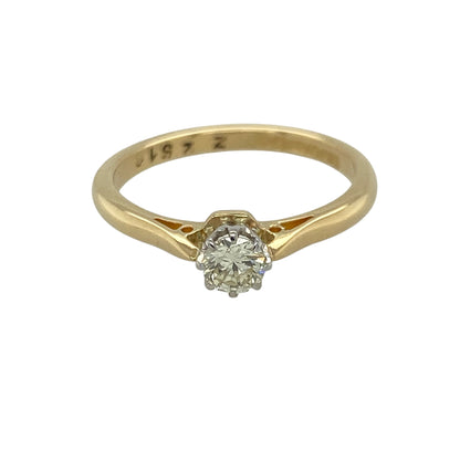 18ct Gold & Diamond Solitaire Ring