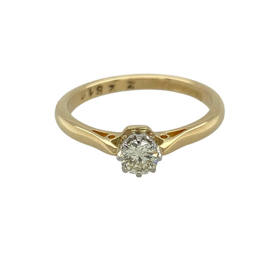18ct Gold & Diamond Solitaire Ring