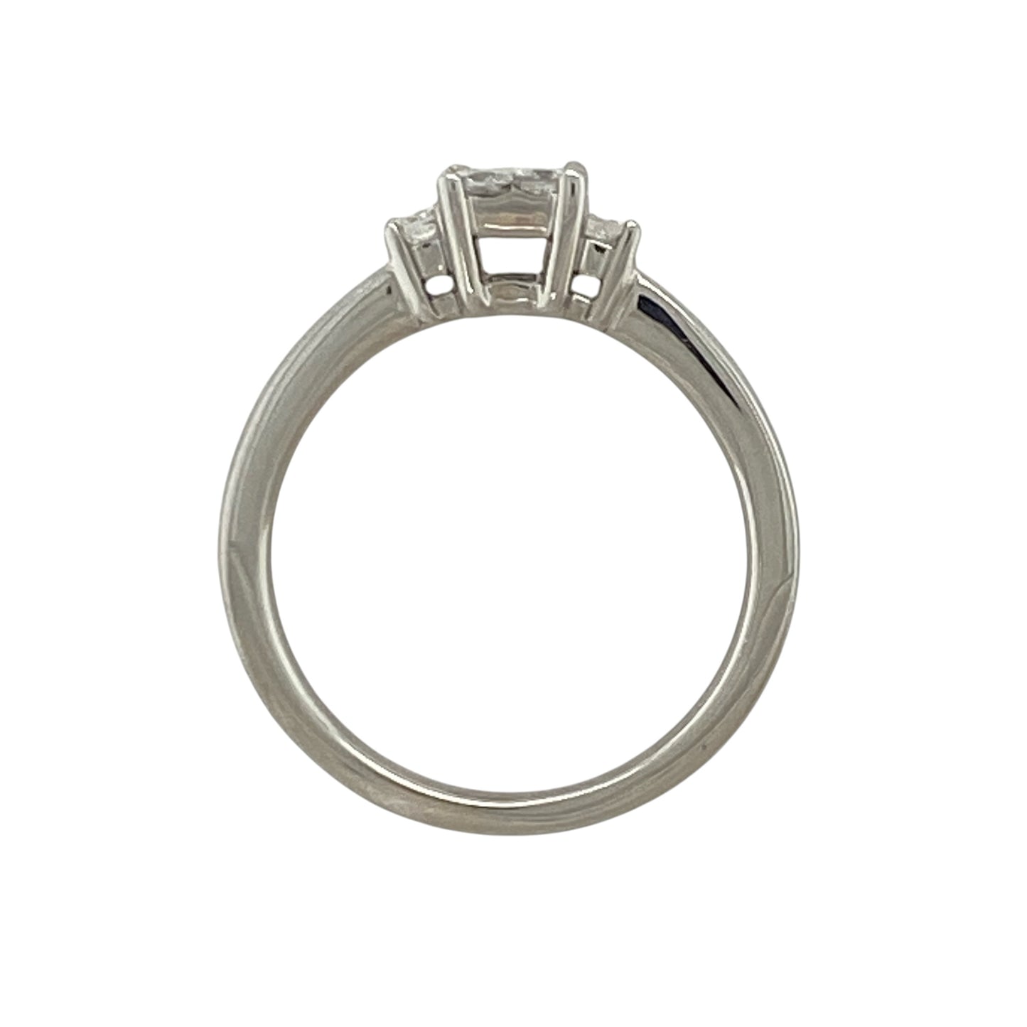 9ct White Gold & Diamond Illusion Trilogy Ring