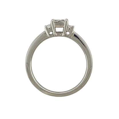 9ct White Gold & Diamond Illusion Trilogy Ring