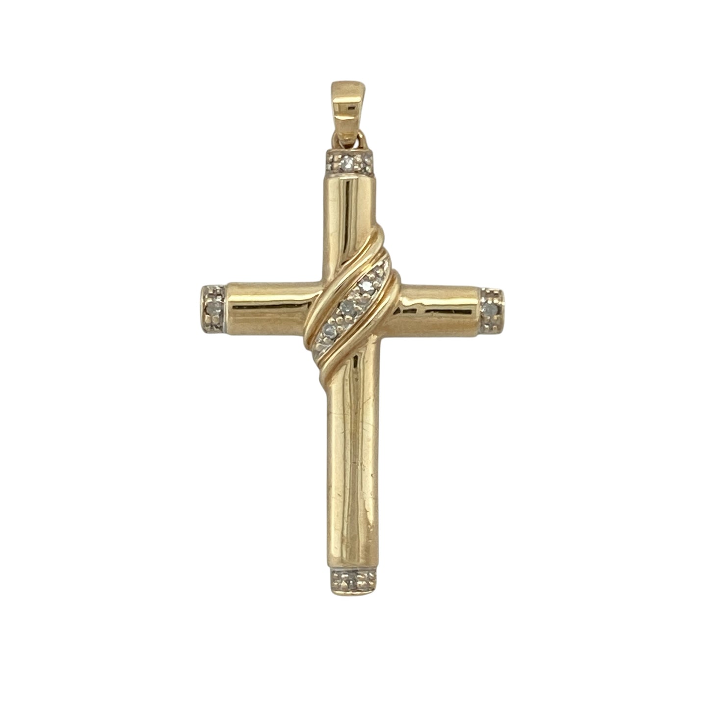 9ct Gold & Diamond Cross Pendant