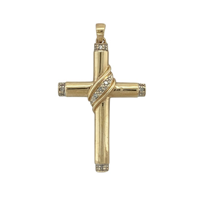 9ct Gold & Diamond Cross Pendant