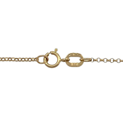 9ct Gold Diamond & Sapphire 16" Necklace