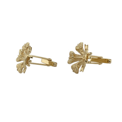 9ct Gold Welsh Three Feathers Cufflinks