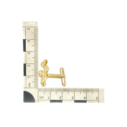 9ct Gold Welsh Three Feathers Cufflinks