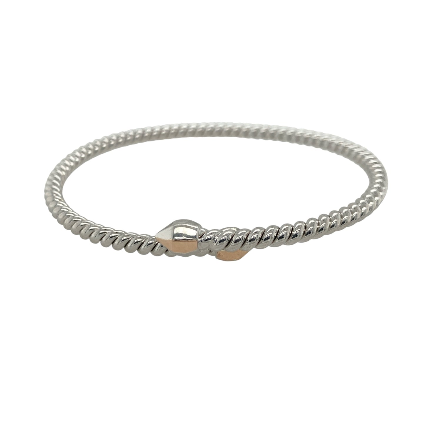 925 Silver Clogau Twisted Wrap Around Bangle