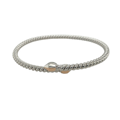 925 Silver Clogau Twisted Wrap Around Bangle