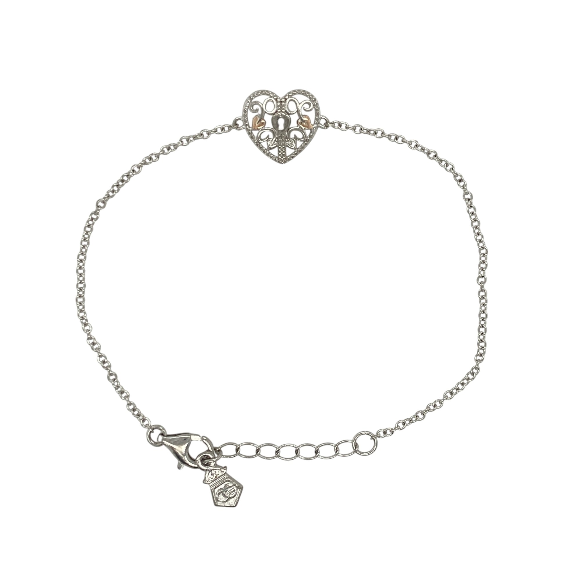 925 Silver Clogau Kensington Heart 6.5" - 7.5" Bracelet