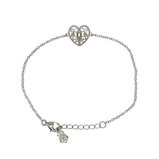 925 Silver Clogau Kensington Heart 6.5" - 7.5" Bracelet