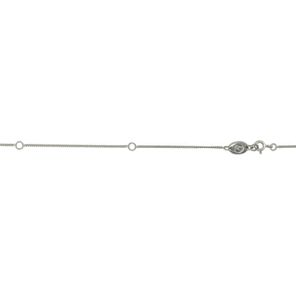 925 Silver & White Topaz Clogau Lovers Twist 18" - 22" Necklace