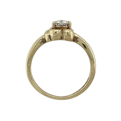 9ct Gold & Cubic Zirconia Heart Ring