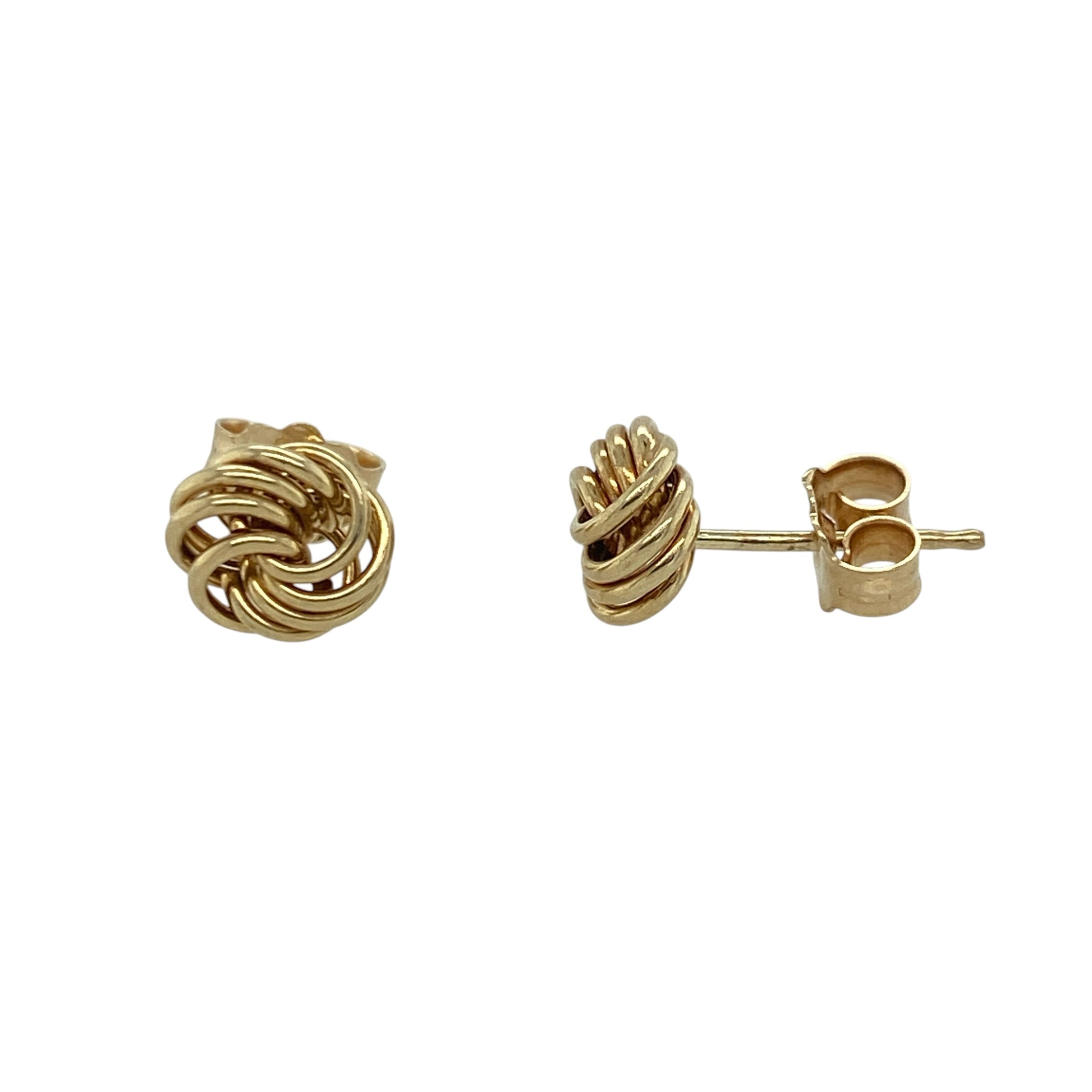 9ct Gold 7mm Knot Stud Earrings