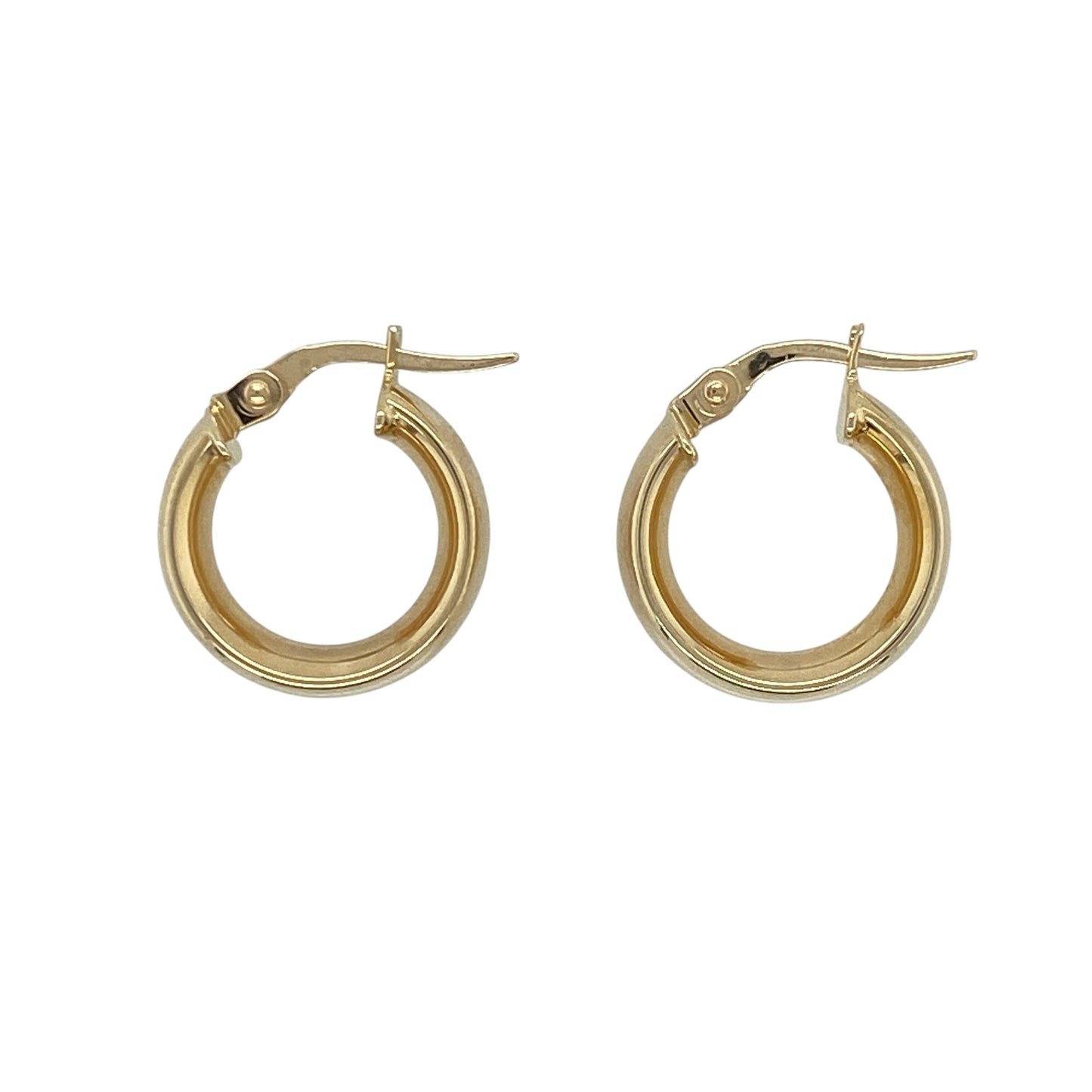 9ct Gold Plain Small Hoop Creole Earrings