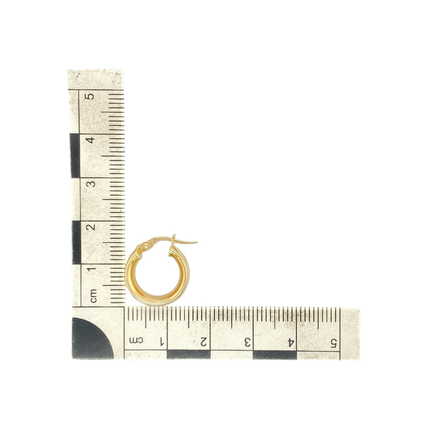 9ct Gold Plain Small Hoop Creole Earrings