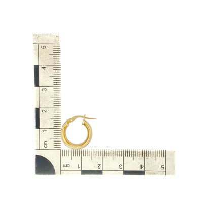 9ct Gold Plain Small Hoop Creole Earrings