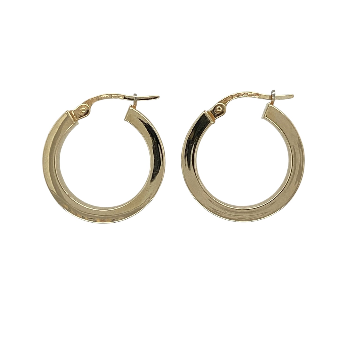 9ct Gold Plain Hoop Creole Earrings
