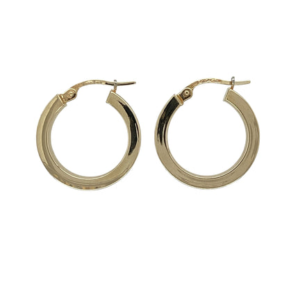 9ct Gold Plain Hoop Creole Earrings