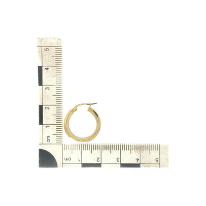 9ct Gold Plain Hoop Creole Earrings