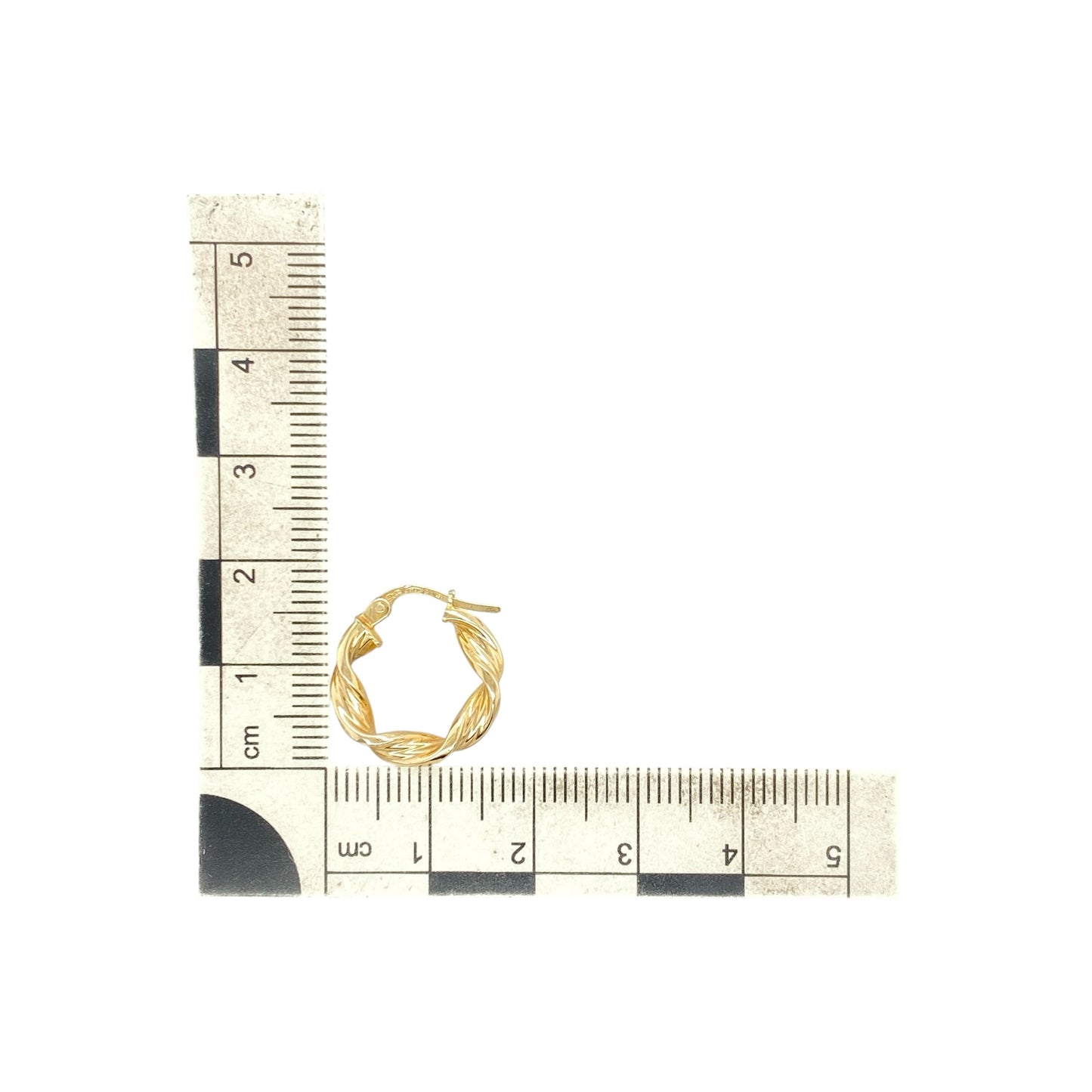 9ct Gold Twisted Hoop Creole Earrings
