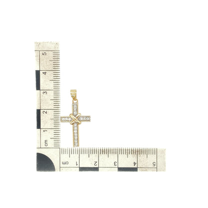 9ct Gold & Cubic Zirconia Cross Pendant