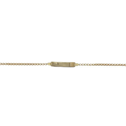 9ct Gold 7" Curb Identity Bracelet