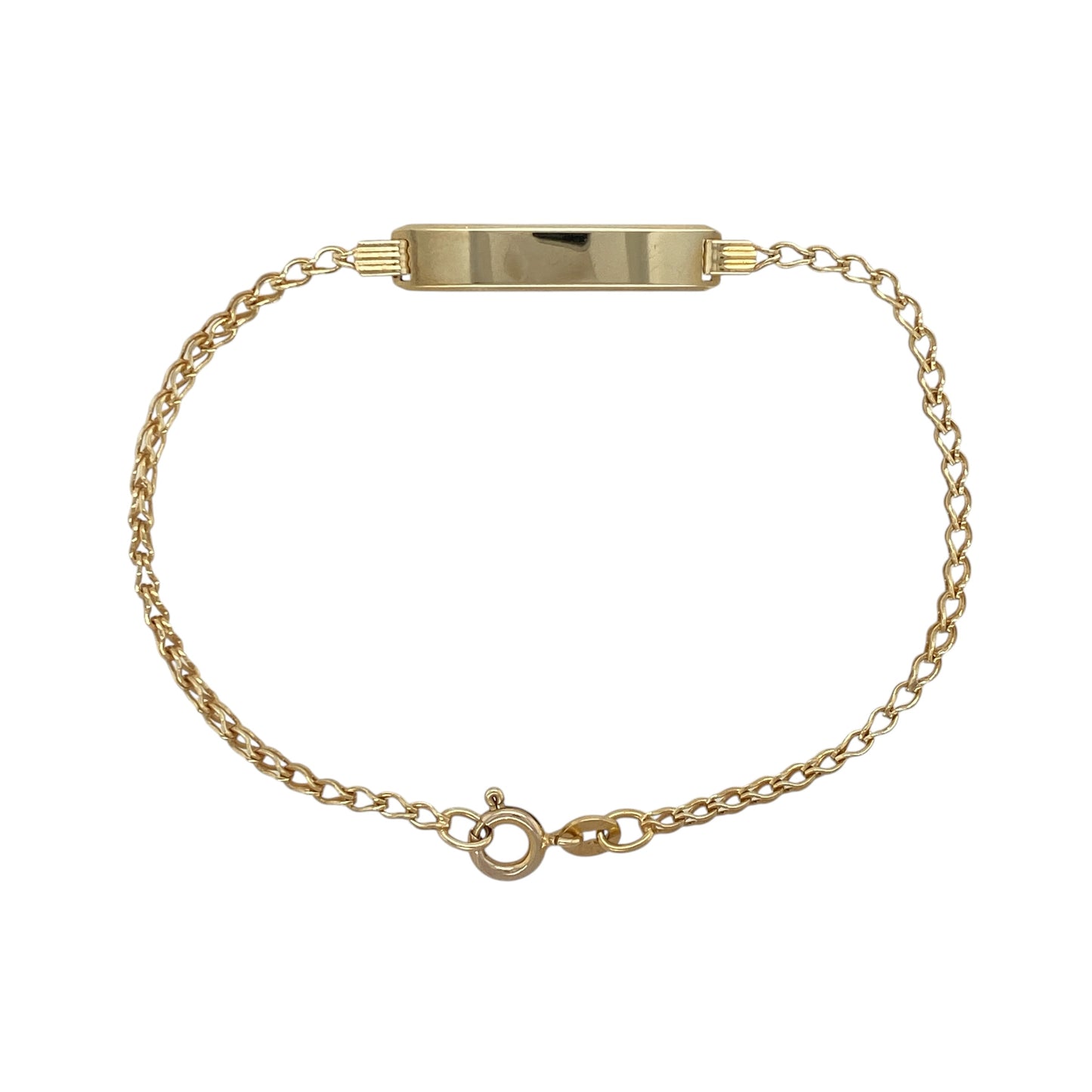 9ct Gold 7" Curb Identity Bracelet
