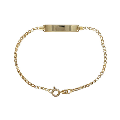 9ct Gold 7" Curb Identity Bracelet