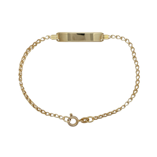 9ct Gold 7" Curb Identity Bracelet