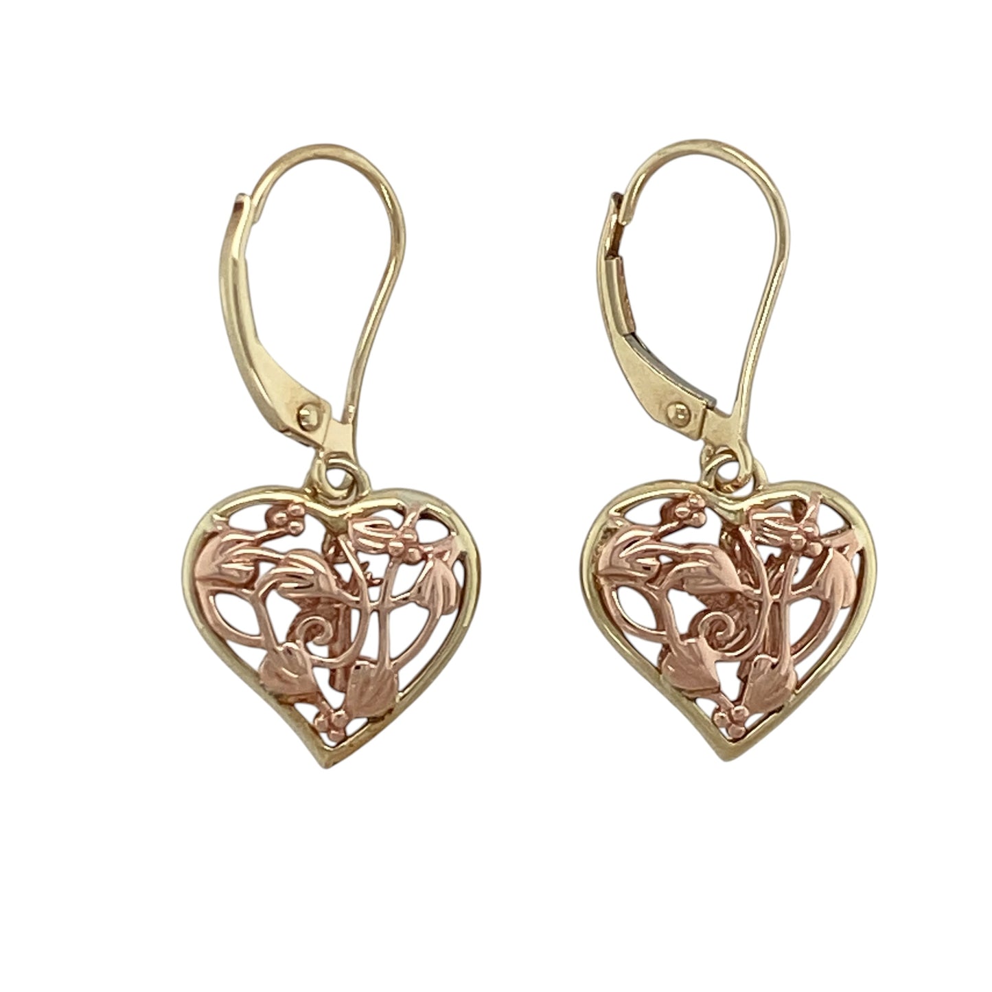 9ct Gold Clogau Tree of Life Fairy Heart Drop Earrings
