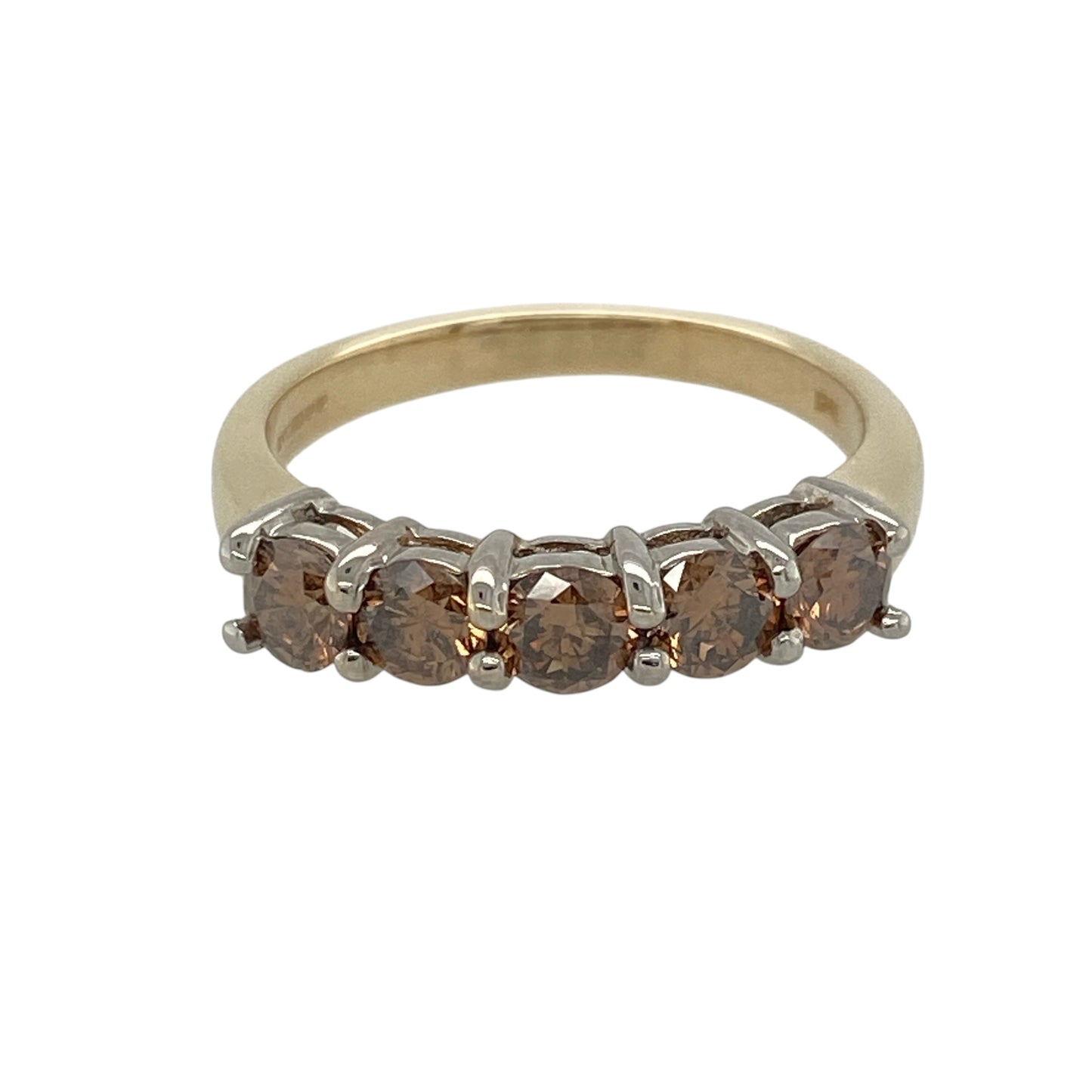 9ct Gold & Chocolate Diamond Band Ring