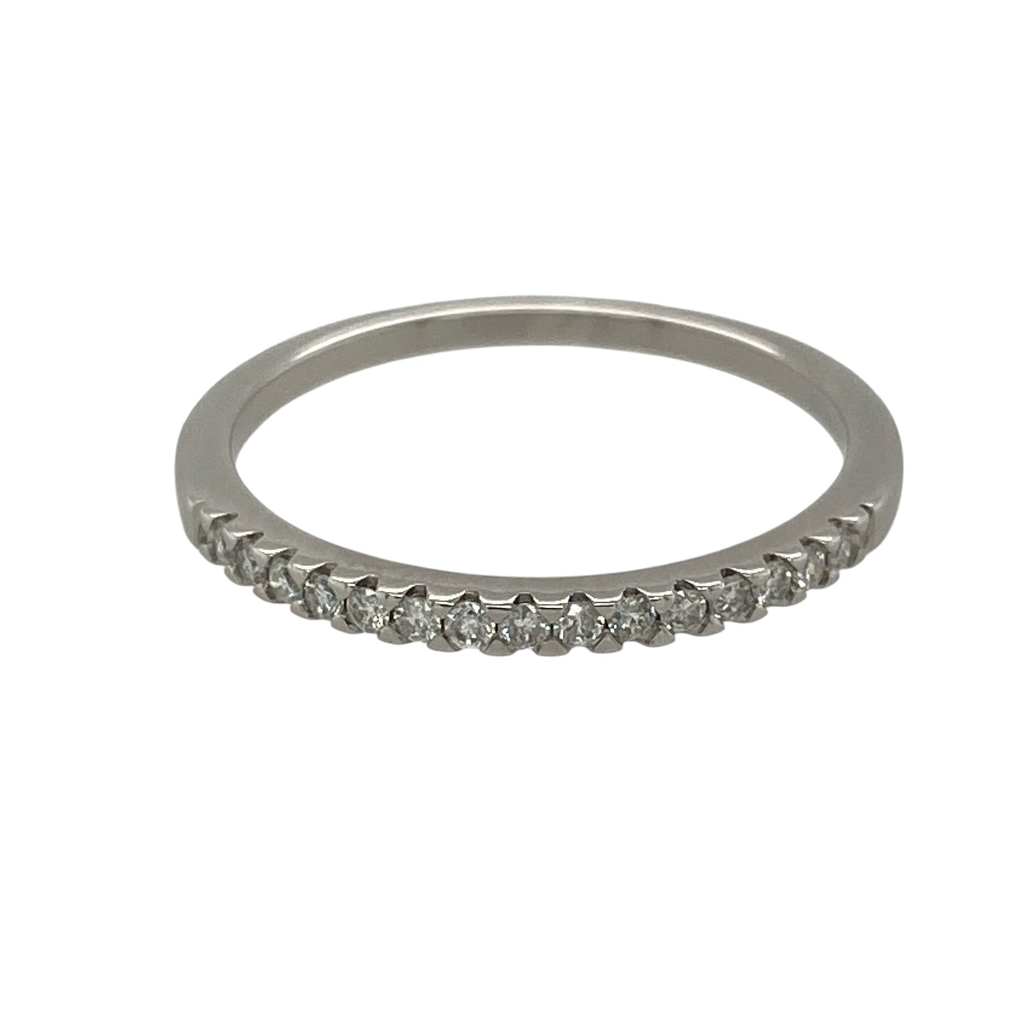 18ct White Gold & Diamond Band Ring