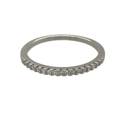 18ct White Gold & Diamond Band Ring