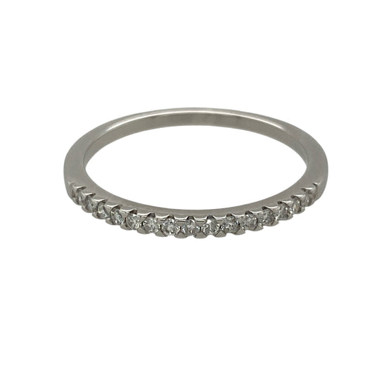 18ct White Gold & Diamond Band Ring