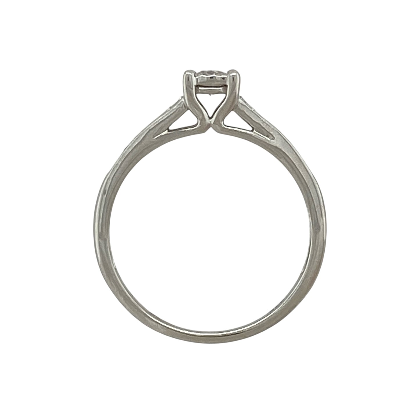 9ct White Gold & Diamond Solitaire Ring