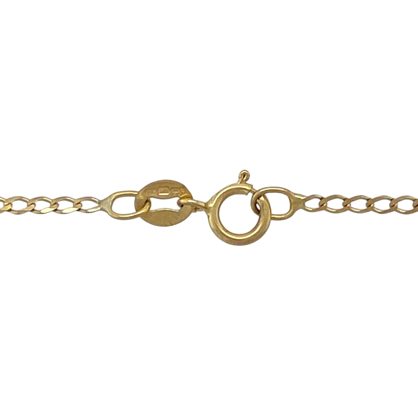 9ct Gold & Diamond T Bar 18" Necklace