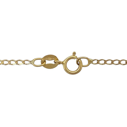 9ct Gold & Diamond T Bar 18" Necklace