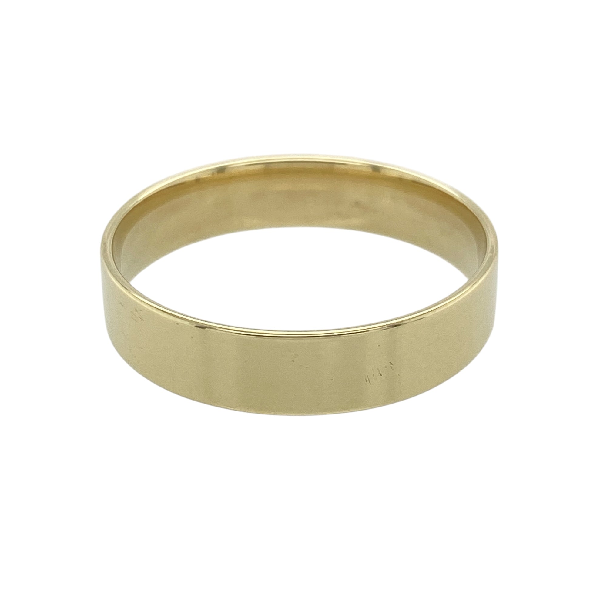 9ct Gold 5mm Flat Wedding Band Ring
