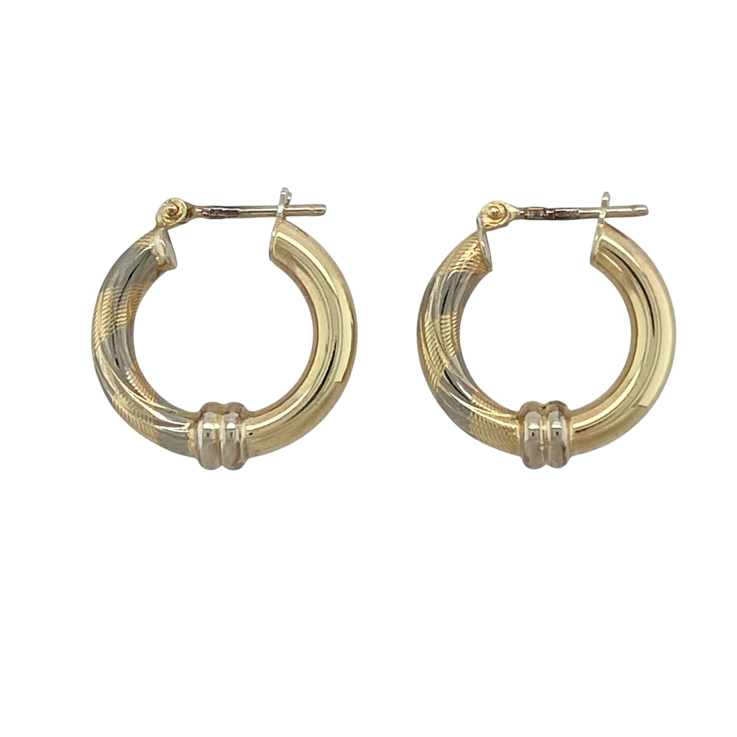 9ct Gold Twisted Hoop Creole Earrings