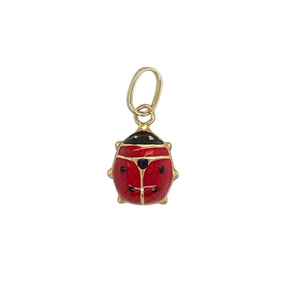 9ct Gold Enamelled Ladybird Pendant